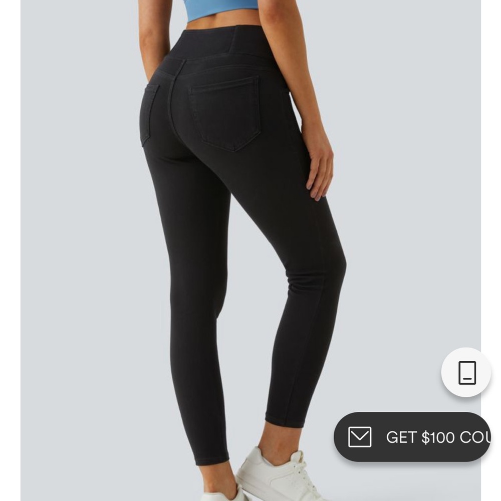 HALARA Black Full-Length Pants